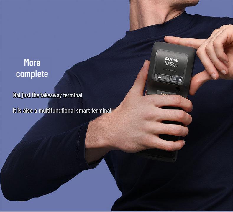 SUNMI V2s Cash Register with NFC for Retail and Catering: Supports Clothing, Shoes, Hats, Membership Scanning, and Label Printing.