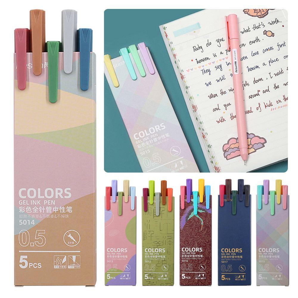 Scrapbooking Supplies Student Stationary Macaron Color Pens Writing Tools Morandi Gel Pen Pens Set