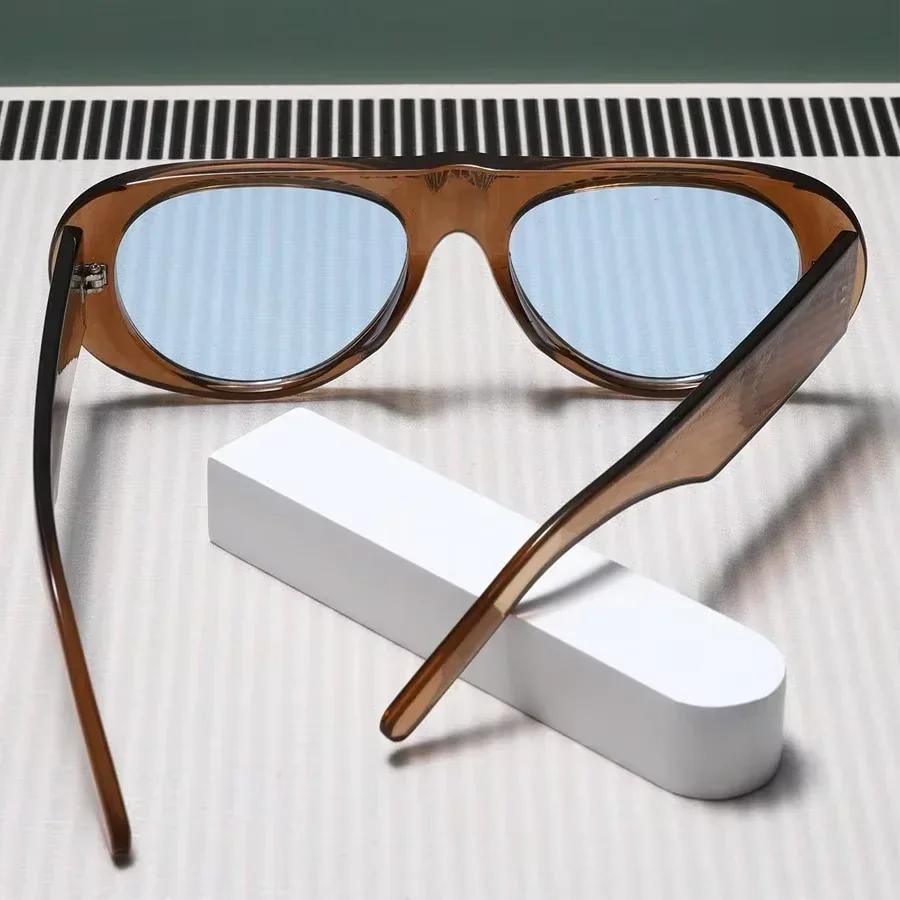 Солнцезащитные очки-авиаторы большого размера Женская мода Роскошные очки-градиенты цельной оправы Ретро Классические Толстые солнцезащитные очки