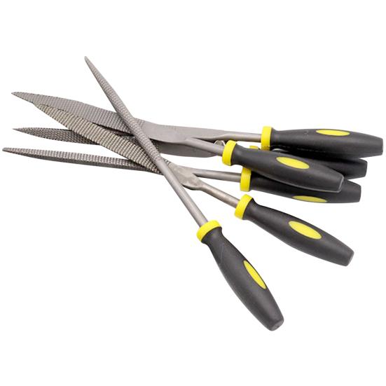 6 шт./компл. напильники с эргономичной ручкой, высокоточные многоцелевые плоские/треугольные/полукруглые/круглые/квадратные/конические напильники Набор ручных напильников дерево пластик резина