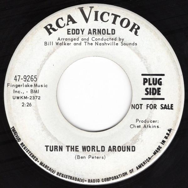 7inch Record EDDY ARNOLD - Turn The World Around / The Long Ri 479265PROMO RCA Victor 1967 US Folk Used