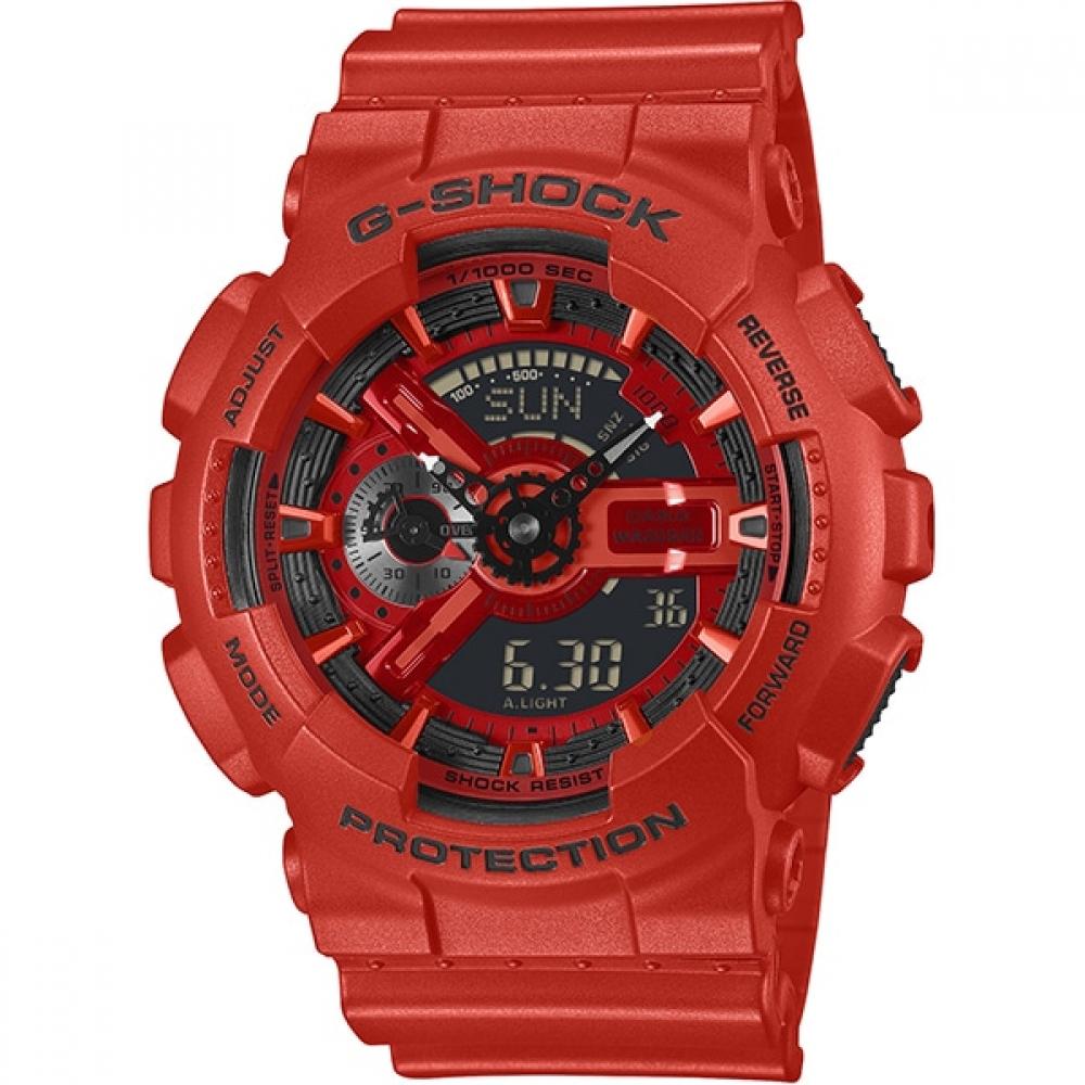 CaSio G Shock Men S Watch Iconic Red Ga 110rrb 4ajf