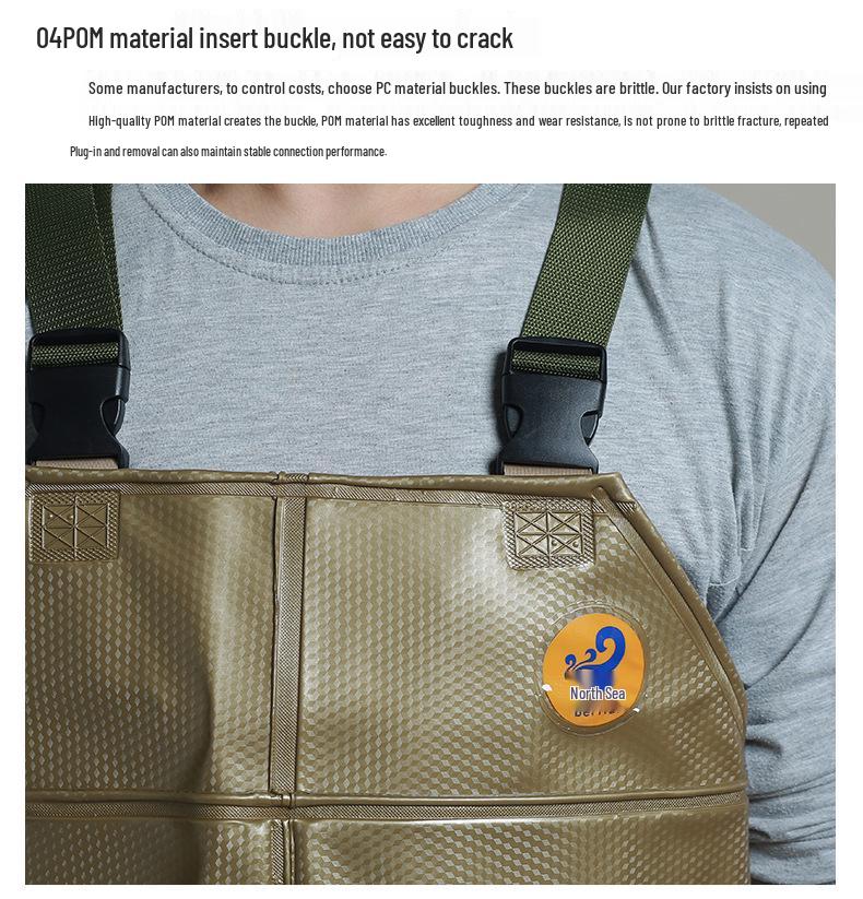 Рыболовный вейдер-комбинезон: Водонепроницаемые забродные штаны для поиска на пляже и рыбалки