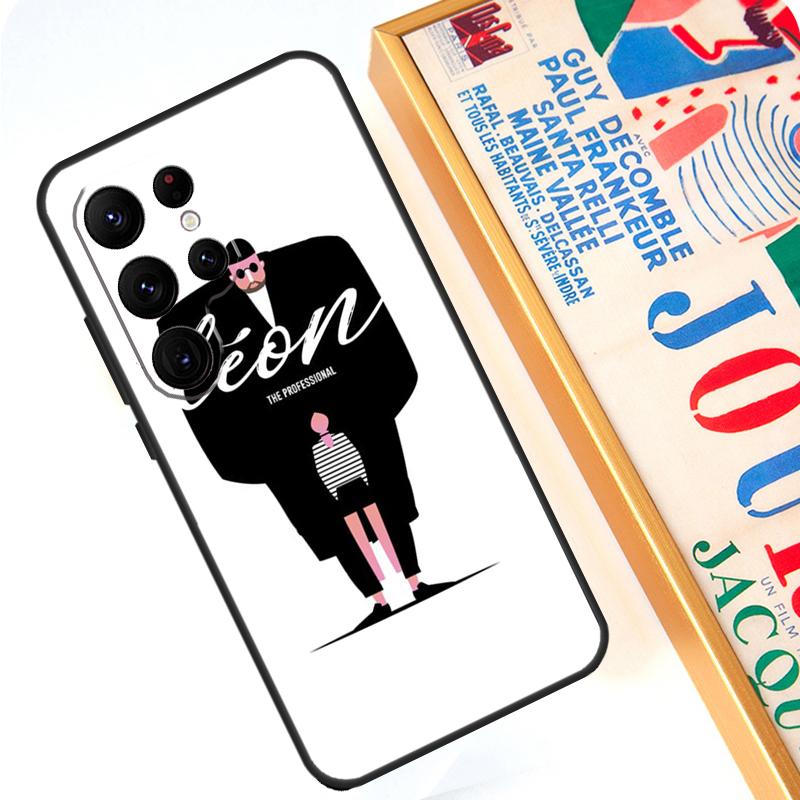 Leon The Professional Case For Samsung Galaxy S24 S23 Ultra S22 Note 20 Note 10 Plus S8 S9 S10 S21 S20 FE Cover