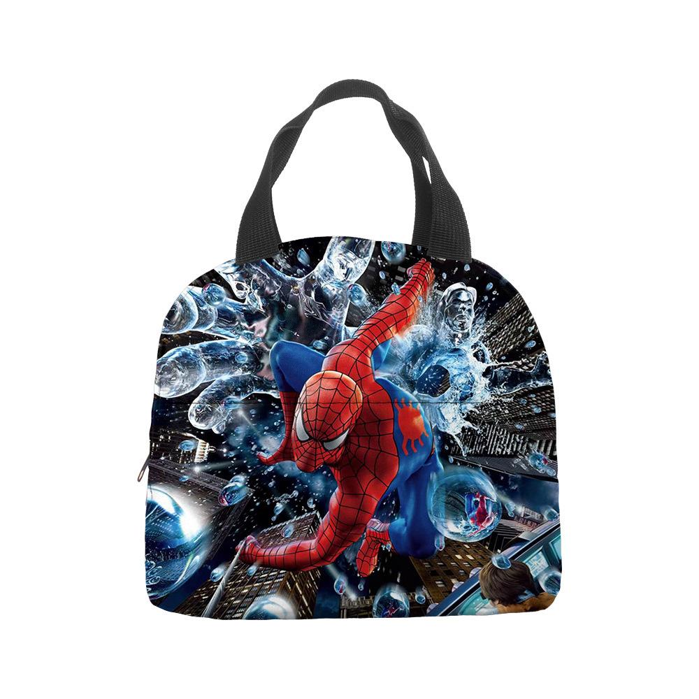 Anime Cartoon Handbag Student Lunch Bag Grades 1-6 Picnic Bag Printed Thermal Insulation Bag Meal Bag
