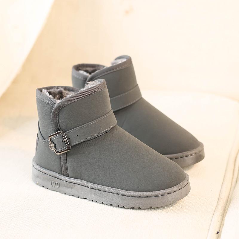 Ins Fashion High Quality Women Winter Snow Boots Plush Waterproof Warm Fur Female Ankle Boots Shallow Solid Rubber Women Boots