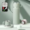 Stainless Steel Vacuum Insulated Thermos Cup 450ml 550ml Double Lid Design With Tea Infuser Men Women Students Office Travel