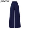 BITCED Women's Fashion Casual Solid Color Print Pants & Capris