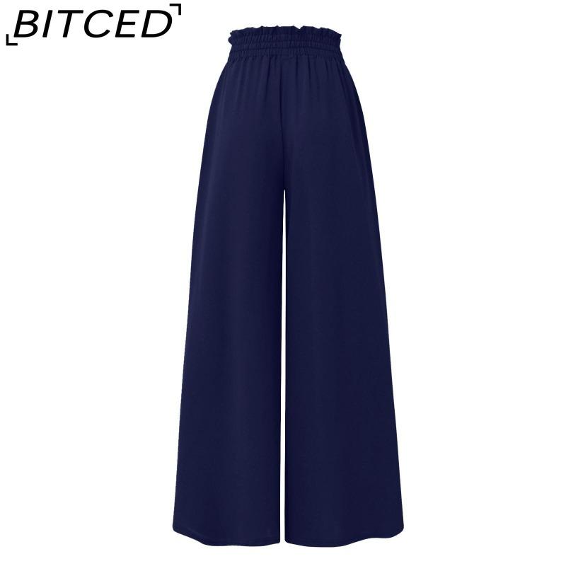 BITCED Women's Fashion Casual Solid Color Print Pants & Capris