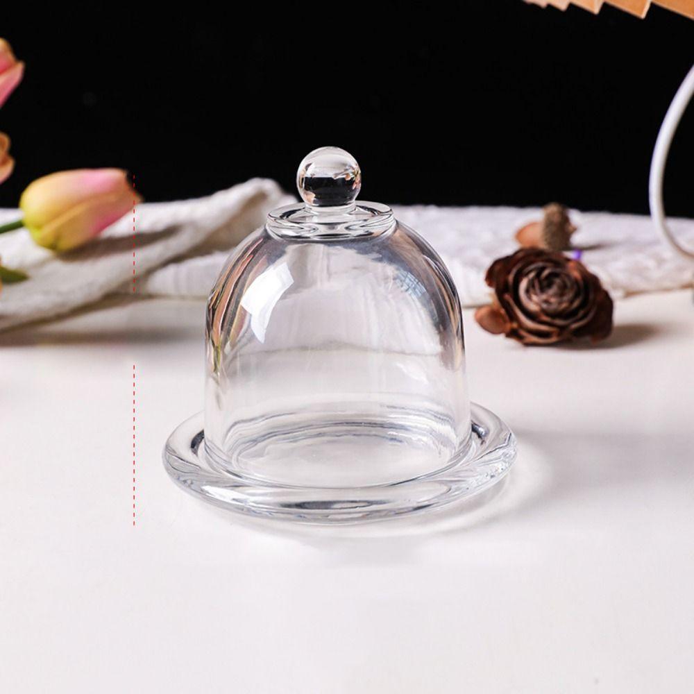 Glass Craft Dessert Storage Stand Transparent Dessert Table Ornaments Cake Serving Tray Hotels