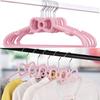 10Pcs Bowknot Girl Hangers Anti-Skid Plastic Slim Closet Space Saver Cute for Kids Adults Swivel Hooks Home Dormitory Use