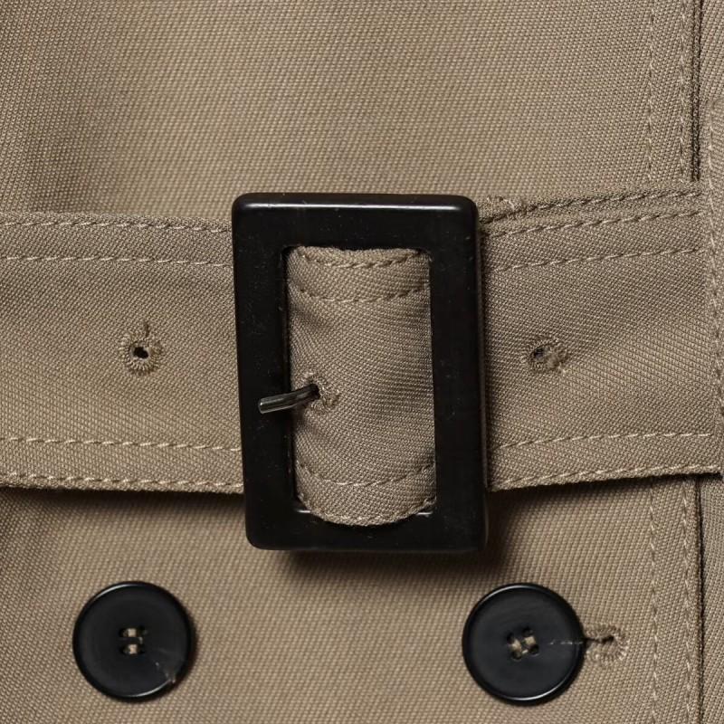 2026 Womens Double-Breasted Stand Collar Trench Coat Loose Slim Waist Belted Outerwear