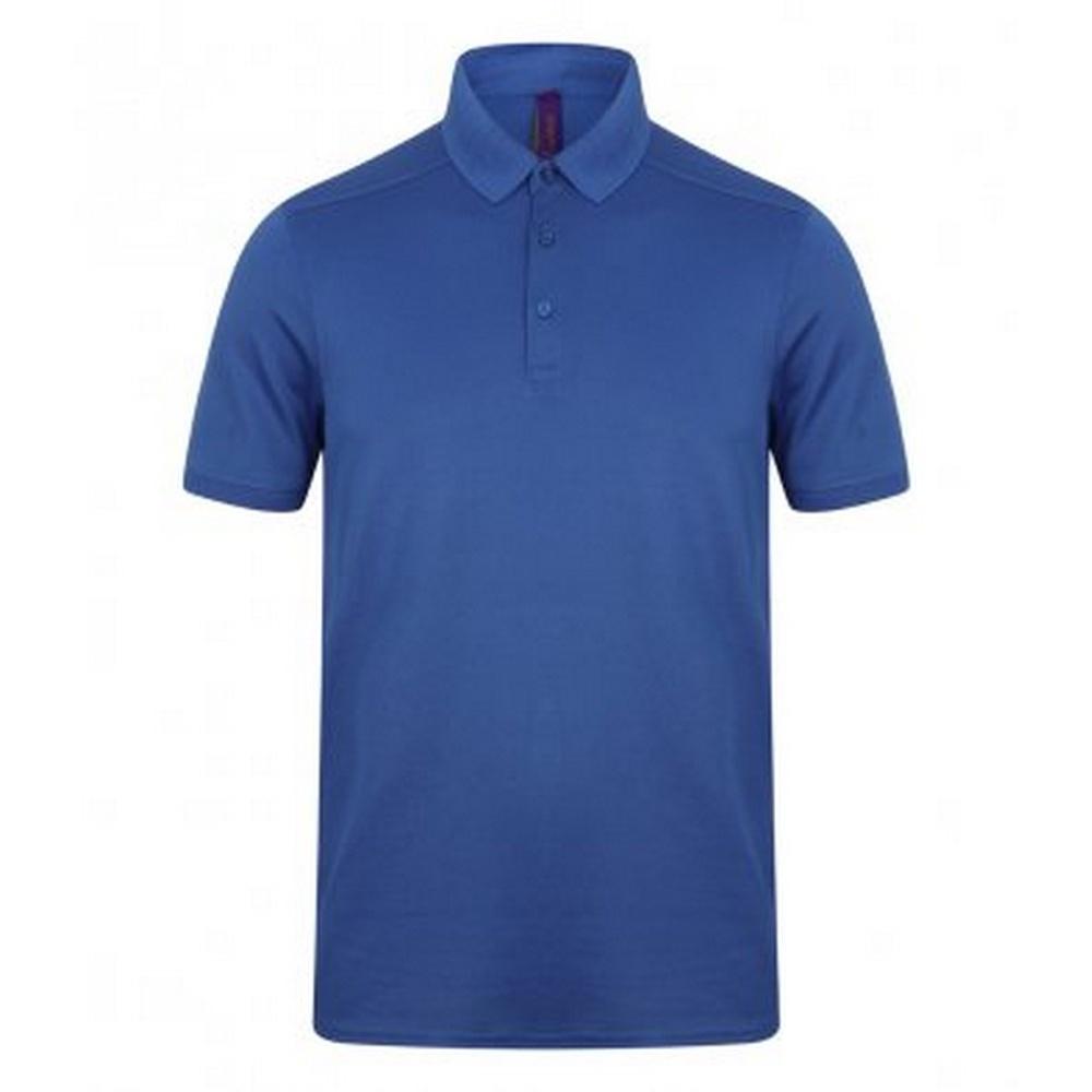 Henbury Мужская рубашка-поло из микротонкого пике стретч