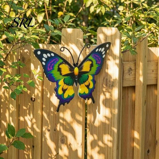 Indoor Wall Hanging Decor Metal Butterfly for Garden Yard Patio, Large Iron Artistic Decorations Art Sculpture, Outdoor Fence Farmhouse