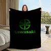 K-Kawasaki-ES Cool Logo Blanket Flannel warm comfort soft plush blanket For Picnic Beds Sofas Homes And Bedrooms