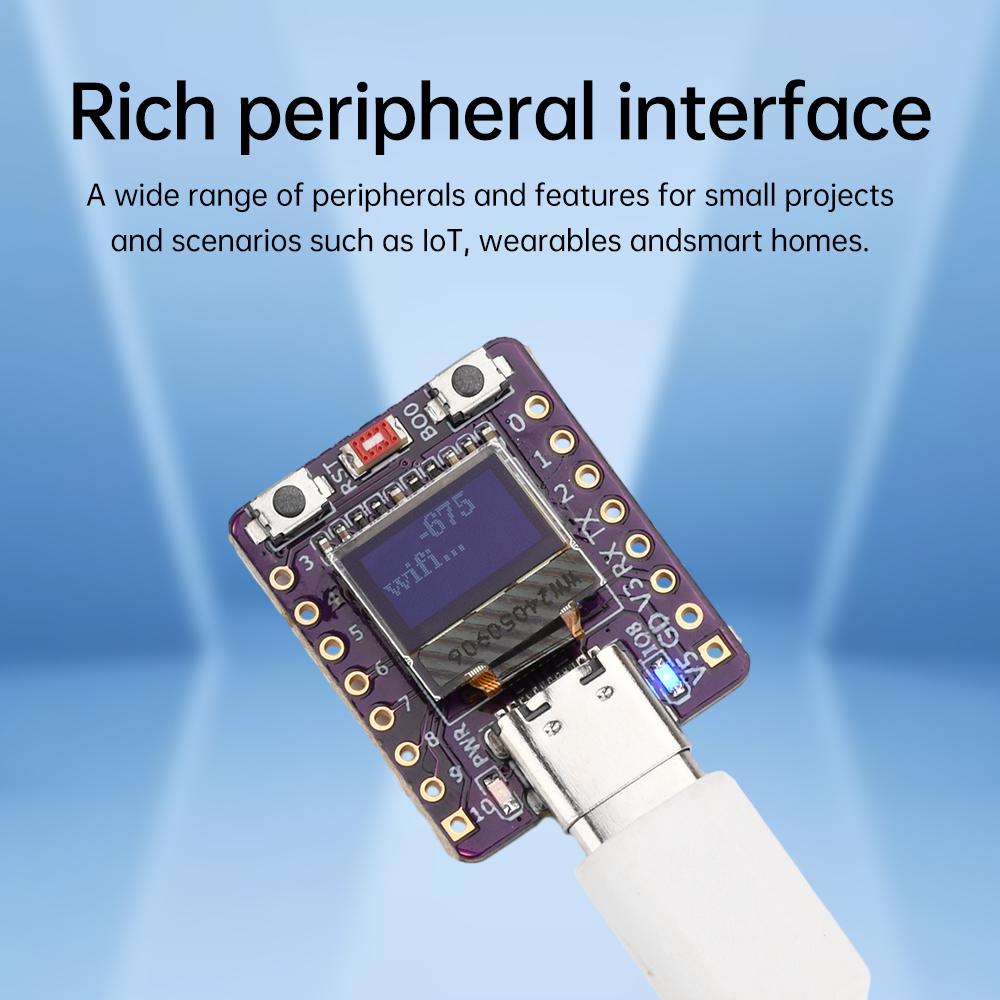 ESP32-C3 OLED Плата разработки 0,42-дюймовый OLED Белый свет Дисплей Bluetooth Плата разработки Тип-C