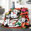 Dalmatian Puppies Christmas Blanket Soft Throw Blanket For Home Bedroom Bed Sofa Travel Office Solid Christmas Blanket