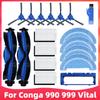Replacement For Cecotec Conga 990 Vital / Conga 999 Vital Robot Vacuum Cleaner Spare Parts Main Side Brush Hepa Filter Mop Rag