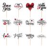 Хорошие-48 шт. Топперы для торта на День святого Валентина- С Днем святого Валентина Принадлежности для вечеринки Принадлежности ко Дню святого Валентина Украшение для торта ко Дню святого Валентина