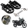 JFG RACING Motorcycle Footpegs Foot Pegs Pedals Rests CNC For KLR 650 KLR650 1987-2018 -2024 Black