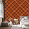 Halloween Plaid Wallpaper Orange and Red 50x1000