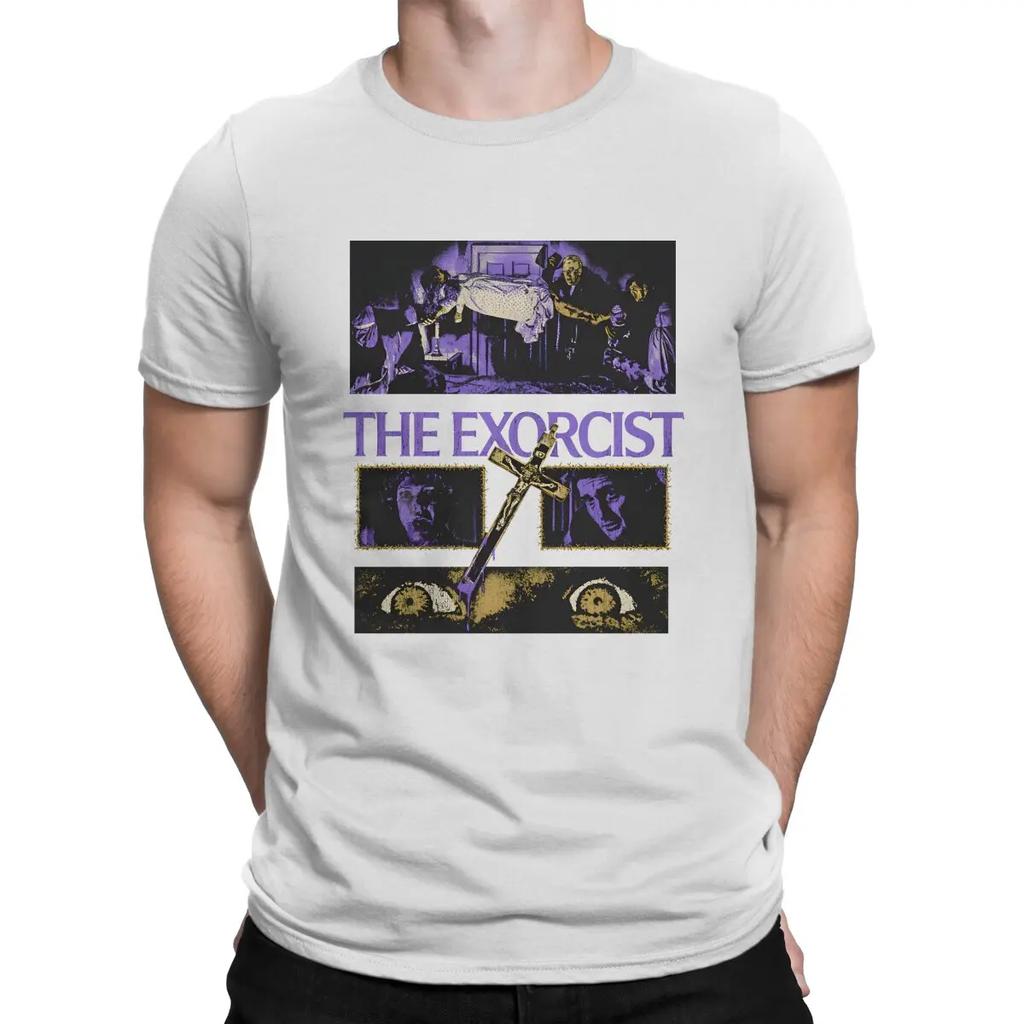 Funny Nobody T-Shirts for Men Crew Neck 100% Cotton T Shirts T-The Exorcist Short Sleeve Tee Shirt Adult Clothes
