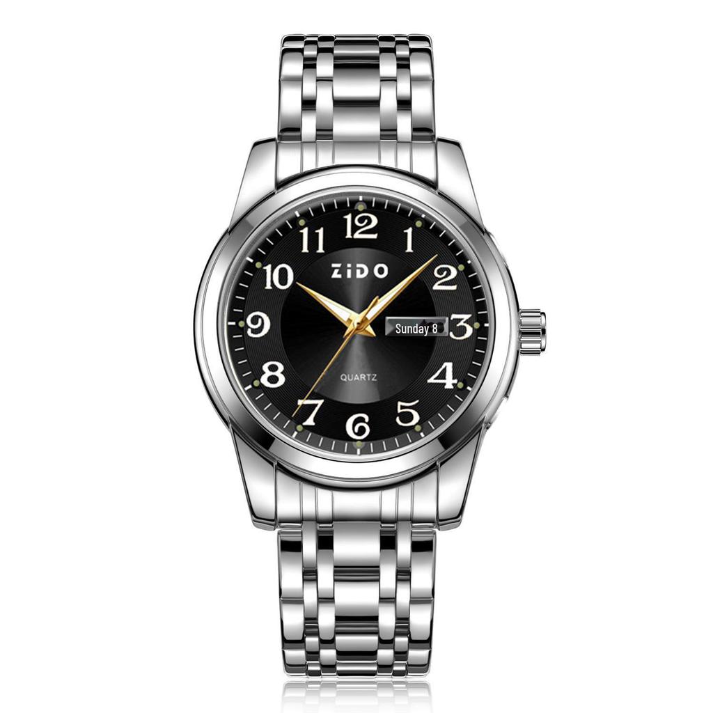 Zido роскошные кварцевые водонепроницаемые мужские часы с крупными цифрами для пожилых людей