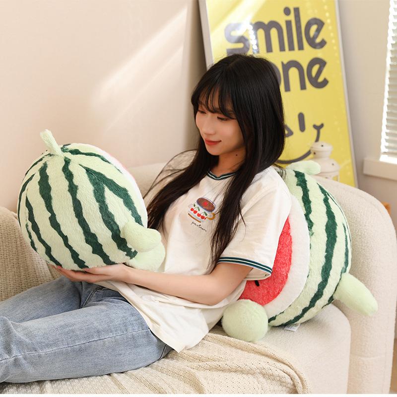 Мультяшная имитация бега Подушка-арбуз Плюшевая игрушка Кукла Диван Подушка для сна Подушка Украшение для гостиной Подарок