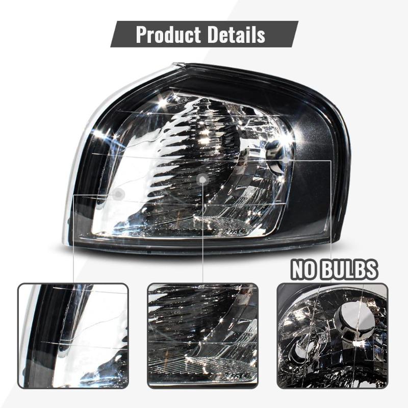 For 1999-2006 VOLVO S80 Front Bumper Corner Lamp Turn Signal Lights (Without Bulb) 30698427 30698428