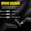 2PC Signal Motorcycle Turn Running Sequential Light Amber+Blue Universal Blinker