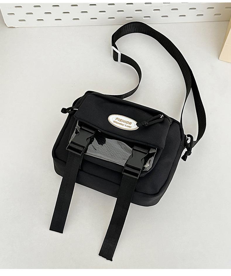 Новый школьный рюкзак большой вместимости 2025 года, сумка-мессенджер, женская прозрачная и универсальная простая наплечная сумка-мессенджер тренд