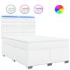Maison Exclusive - Sommier à lattes de lit avec matelas Blanc 160x200cm Similicuir