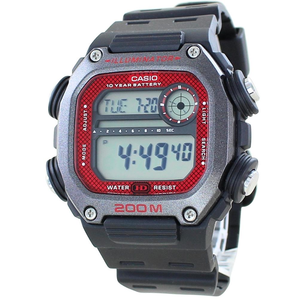 Casio Цифровые 20 АТМ Водонепроницаемые Поставляются с Часами Отлично подходят для Прихода и Входа Мужские Часы, Устойчивые, Черные, , Корпус, Возраст, Выпускной
