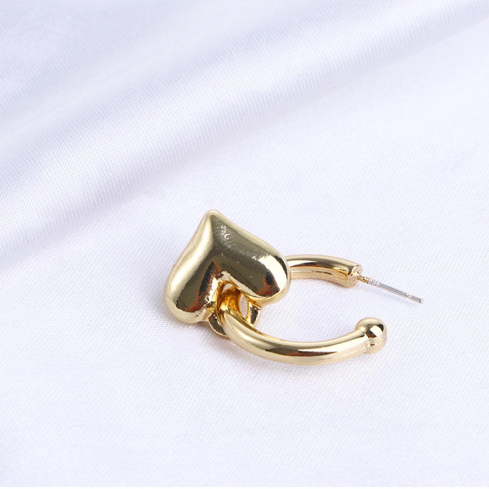 Piercing Gold Silver Color Women Love Heart Stud Earrings Drop Earring Heart Earrings Ear Hoop