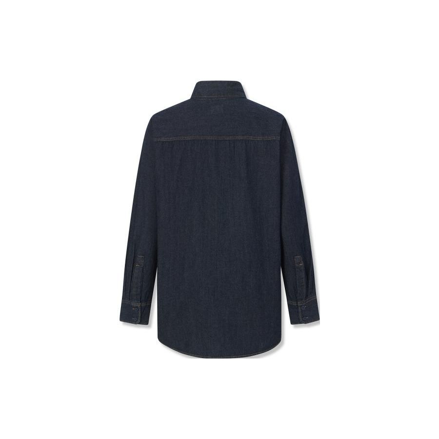 Рубашка джинсовая однотонная с длинным рукавом Levis, женская, темно-синяя A3372-0000