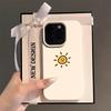Очаровательный Чехол Пара Солнце и Луна Для iPhone 17 Air 16 15 14 13 12 11 Pro Max Plus X Мягкий Защитный Чехол из ТПУ с Текстурой Личи