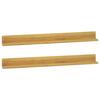 VidaXL Wall Shelves 2 Pcs 110x10x10 Cm Solid Teak Wood 338261