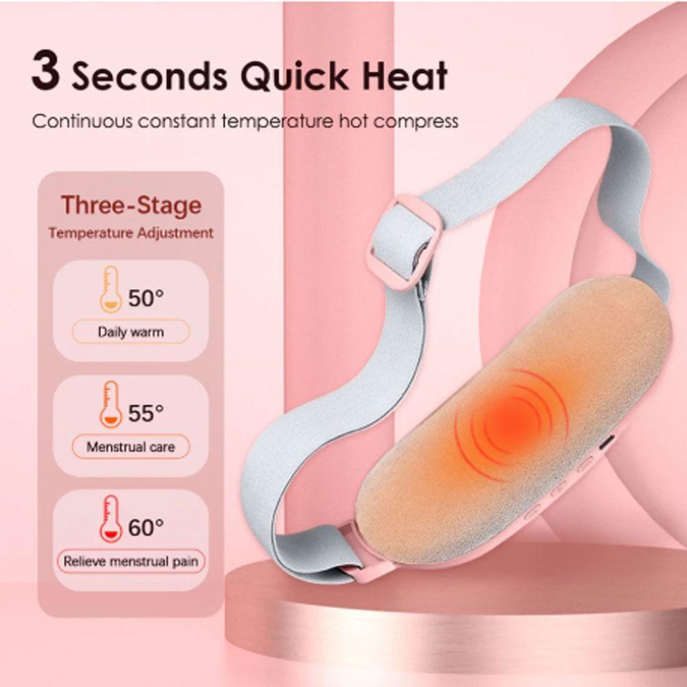 3 Level Temperature Massage Belt Fast Heating Abdominal Menstrual Heating Pad  Relieve Period Pain