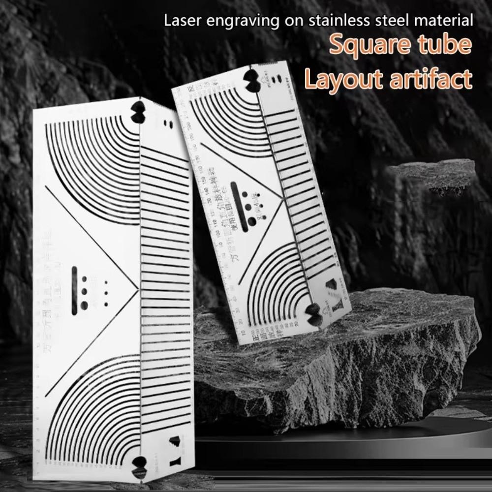 Multifunctional Arc Marking Ruler Circular Line Drawing Metalworking Cutting Guide