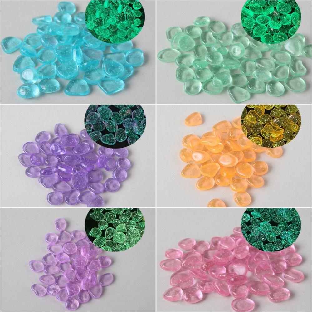 Glow In the Dark Colorful Luminous Stone Long-lasting Garden Paving Fluorescent-Stone  for Aquatic
