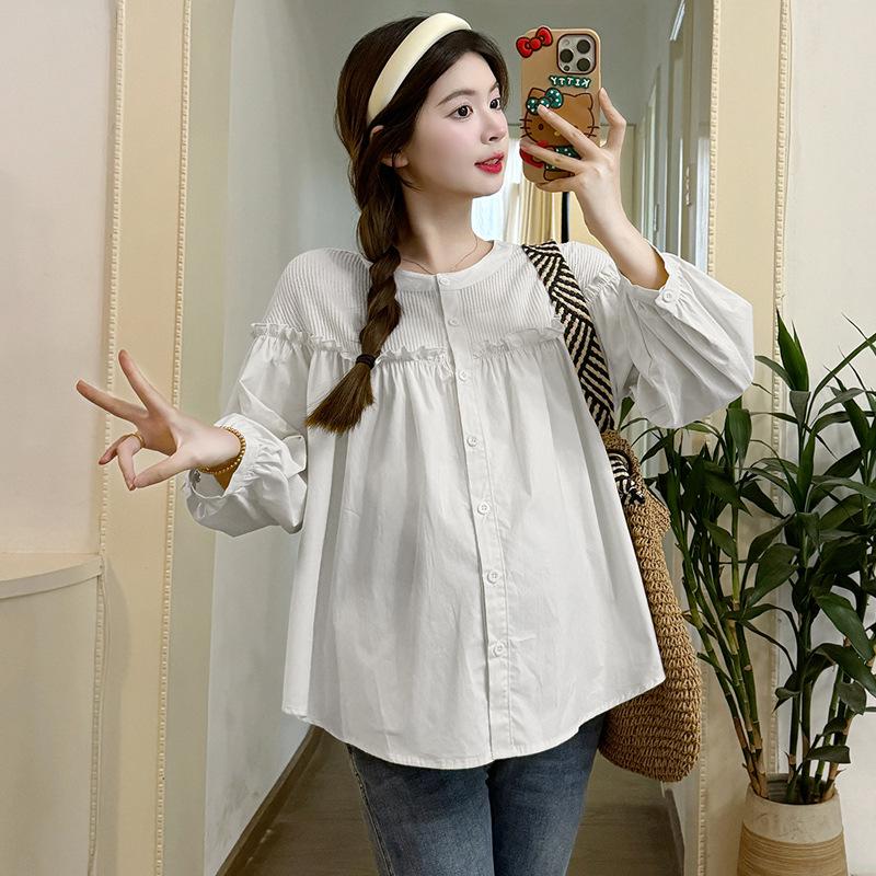 Korean-Style Maternity Babydoll Top: Fashionable, Versatile, Loose, and Slim Fit