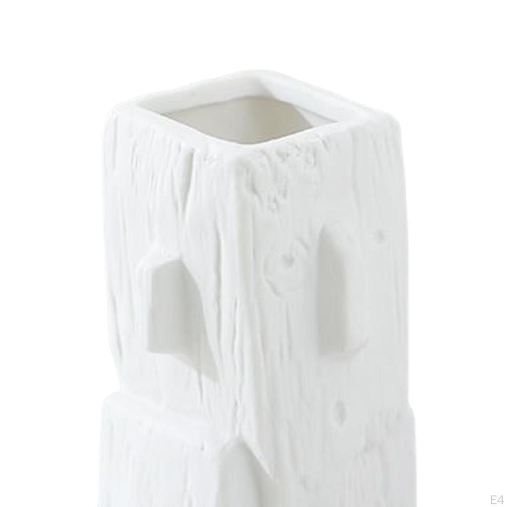 Abstract Face Ceramic Vase Flower Pot Organizer Jars Head Planter for Porch Hallway