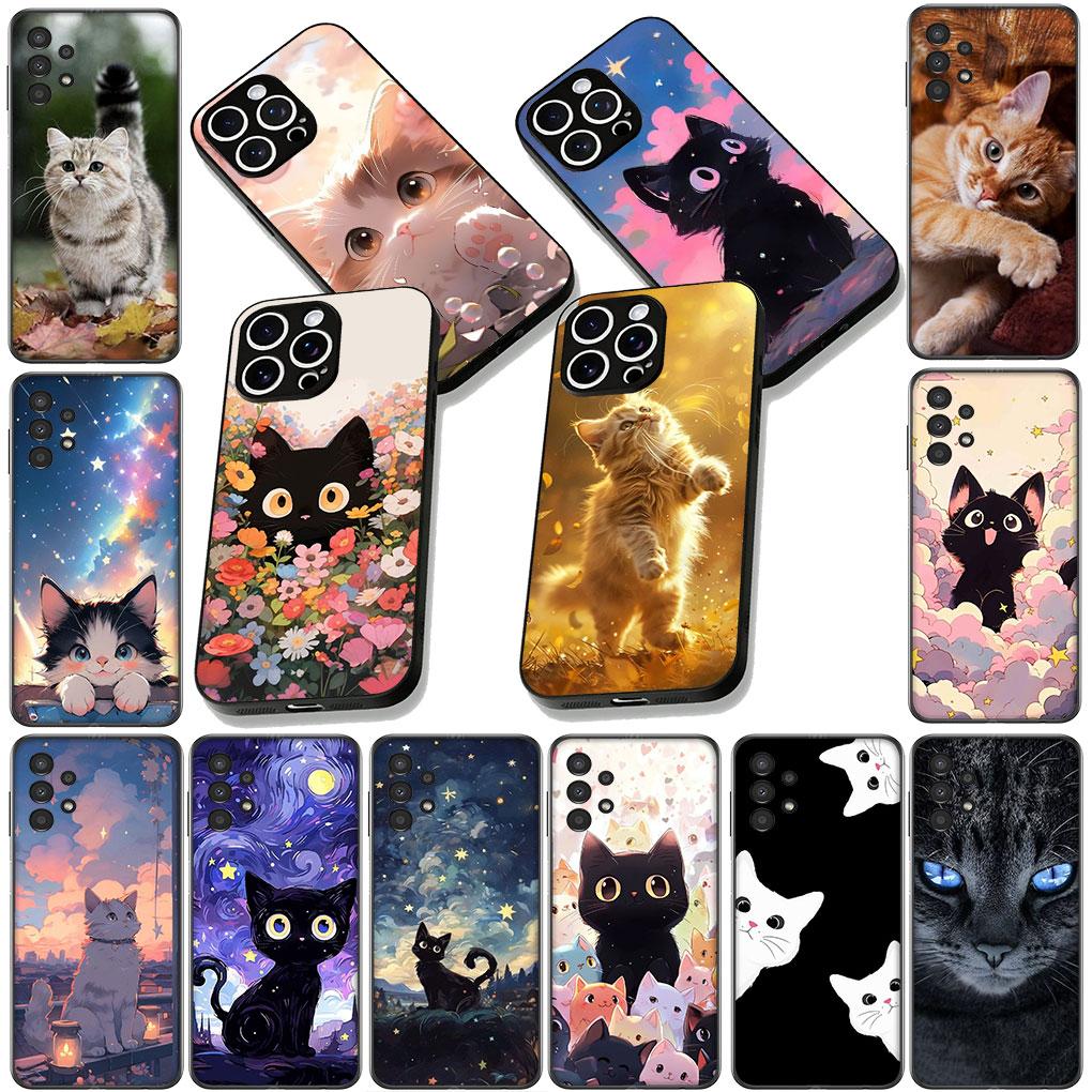 Kitten Cat Meow Anime Phone Cover for Motorola Moto Edge 50 30 Fusion 40 NEO Ultra Pro E14 G20 E15 G35 G84 G13 G53 Soft Case