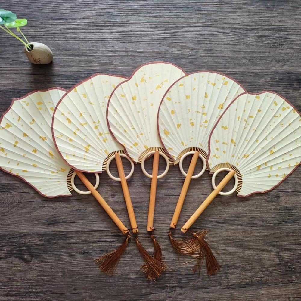 Vintage DIY Xuan Paper Fan Classical Round Fan Portable Hand Painted Fan  Painting