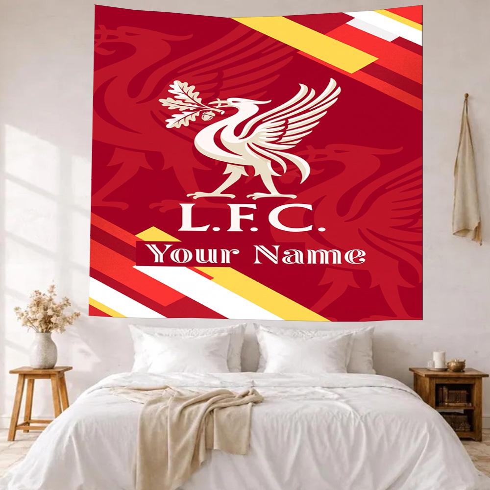 Liverpool Team Custom Your Name Wall Decor Tapestry Art For Pet Memorial Birthdaywedding Party Backdrop Family Gift