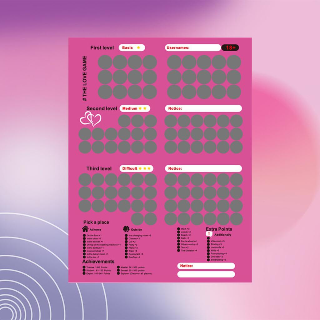 Valentine's Day Scratch Off 14 Things I Love About You 14 Things Option Customized DIY