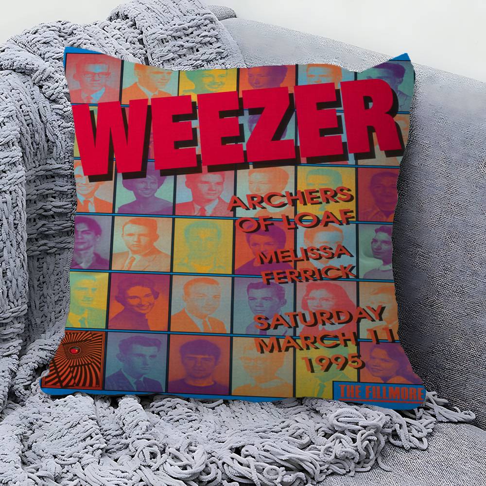 Weezer Музыкальная Группа Наволочка Полиэстер Диванные Подушки Декоративные Подушки-Пледы Домашний Декор Наволочка