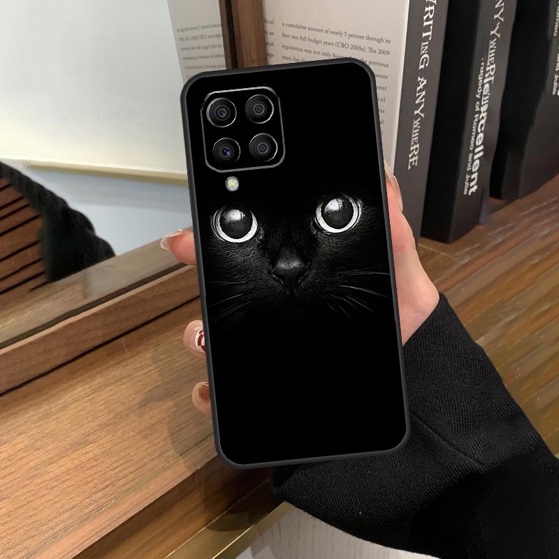 Черный Кошачий Лицо Китти Чехол Для Samsung Galaxy M31 M21 M11 M20 M23 M54 M14 M34 M13 M52 M32 M12 M16 M36 M56 M15 M55