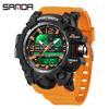 SANDA Waterproof Electronic Watch Multifunction Luminous Alarm Watch