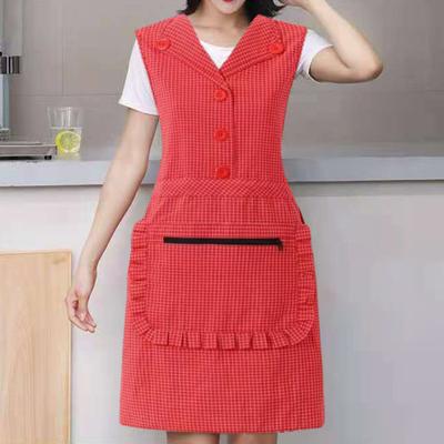 Дышащий кухонный фартук, быстросохнущий, полезный жилет, дизайнерский хлопковый фартук, комбинезон для кафе, ресторана